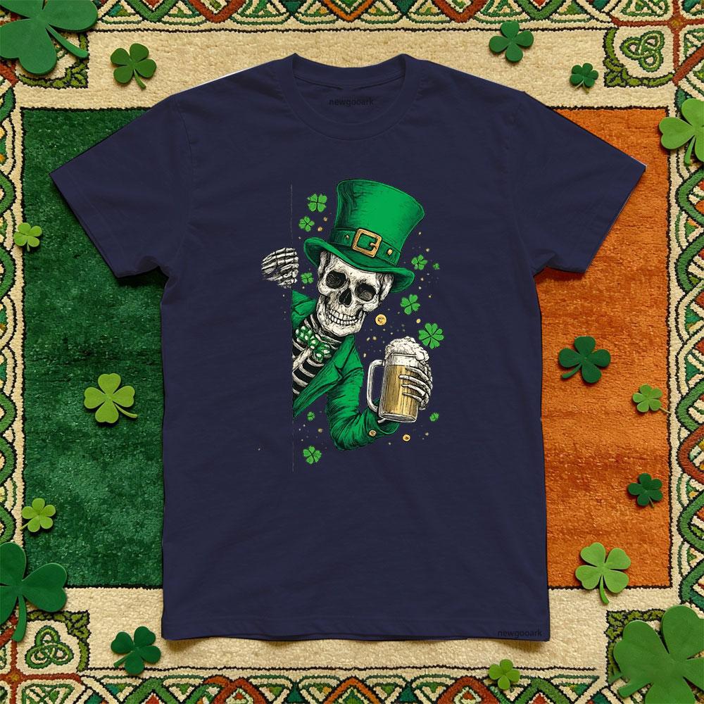 

Saint Patrick festival printed T shirt Unisex lucky Irish green Retro cotton Casual funny Unisex Adult Party tee 3XL