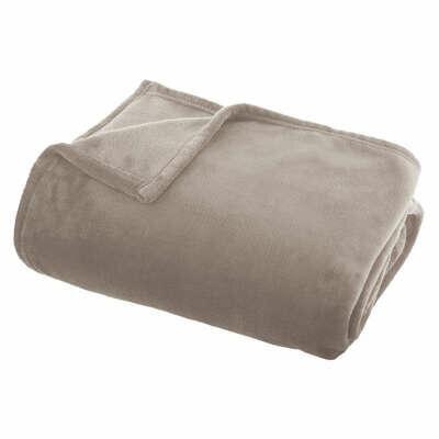 FLANNEL BLANKET 125x150 beige WARM cozy