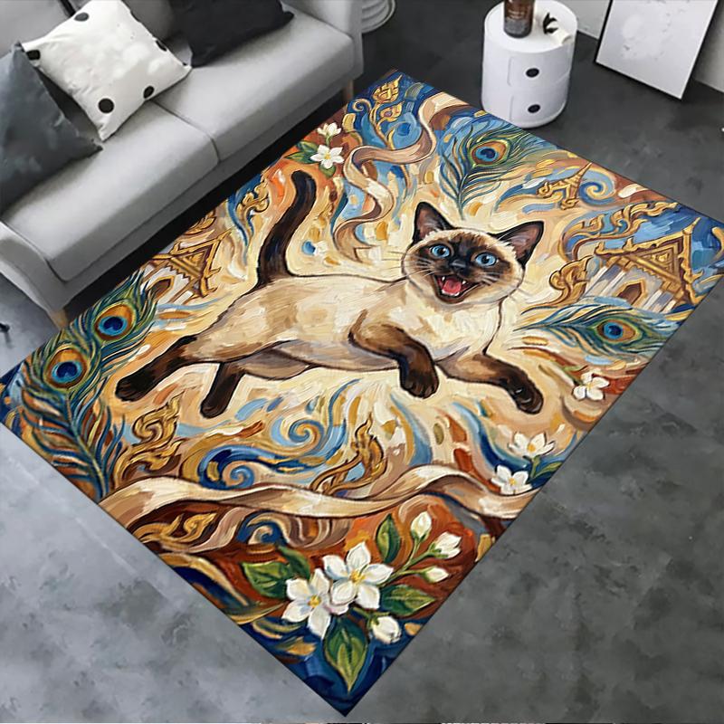 2025 New Cute kitten Carpet Rug for Living Room Bedroom Home Sofa Decoration,Kids play Non-slip Floor Mat