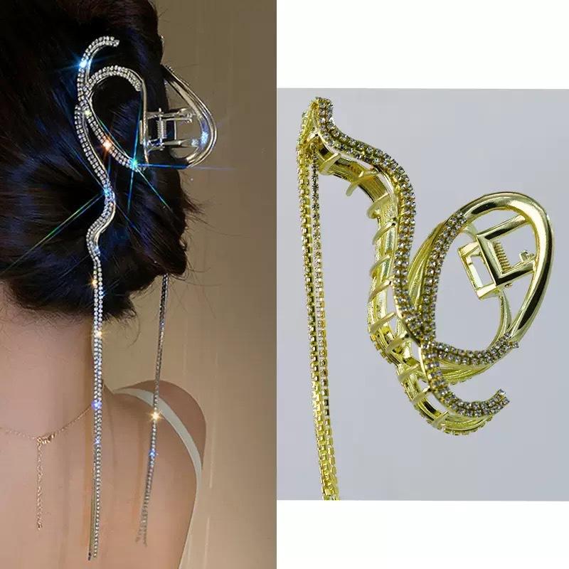Alloy Womens Back-of-Head Grabber Large High-End Hair Claw Clip Summer 2026 Shark Clip Headpiece Japan and Korean Style