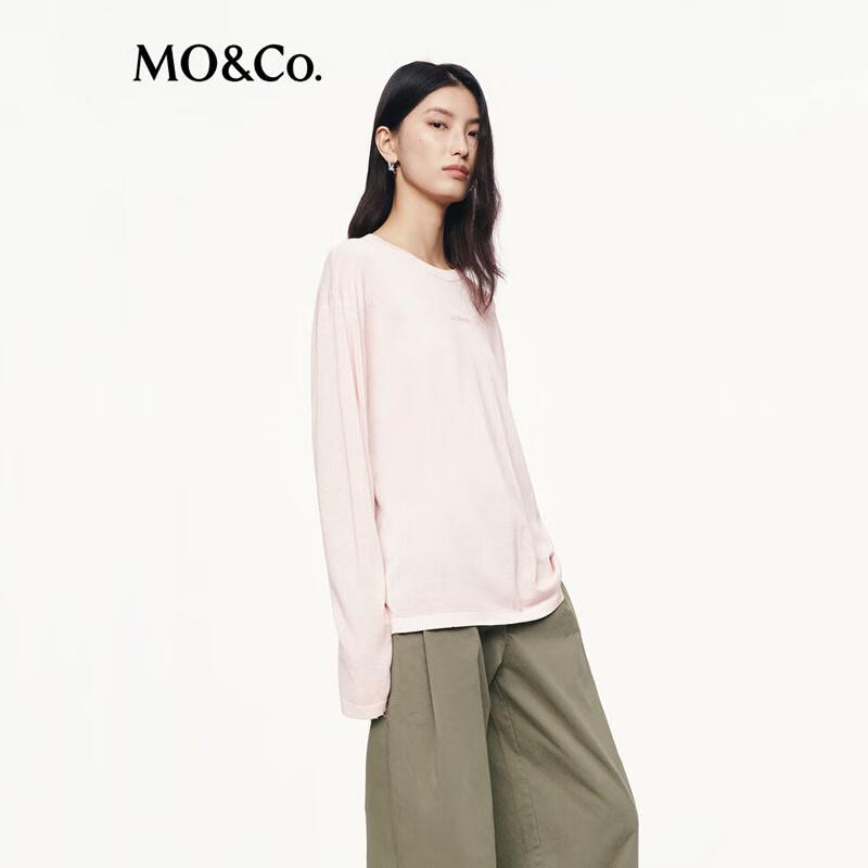 MO&Co. Women's Distressed Loose Knit Sweater MBE3SWT009