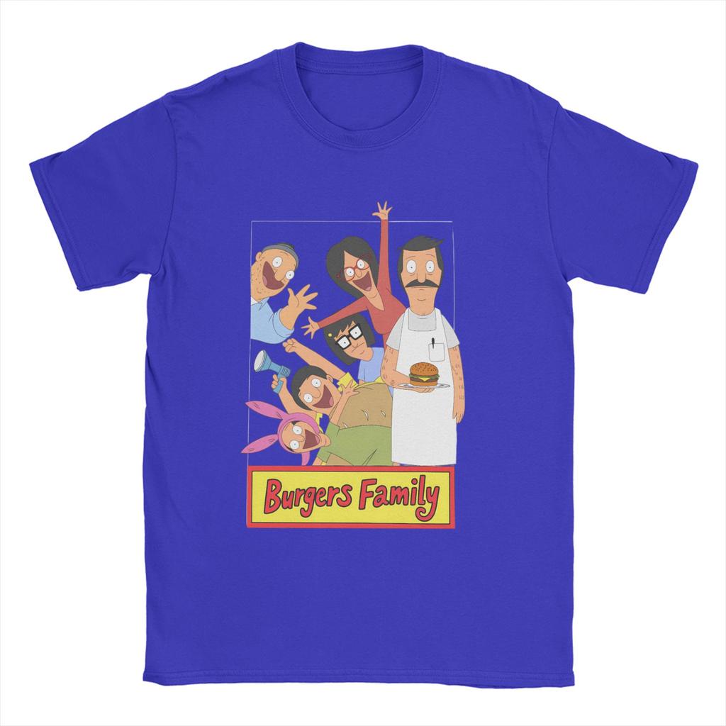 Creative Bob Burgers T-Shirts Men Round Collar 100% Cotton T Shirts  Short Sleeve Tees Printed Clothing