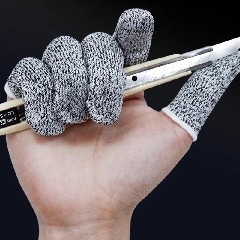 10Pcs Finger Cots Thumb Protector Anti-Cut Fingertips Finger Sleeve Flexible Resistant Protection Finger Cots DIY Work