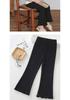 Ribbed Bell Bottom Pants for Infants and Girls - European and American Style, Four-Season Wear