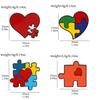 Autism Puzzle Colorful Badge Cute Cartoon Metal Emblem For Stylish Bags And Accessories