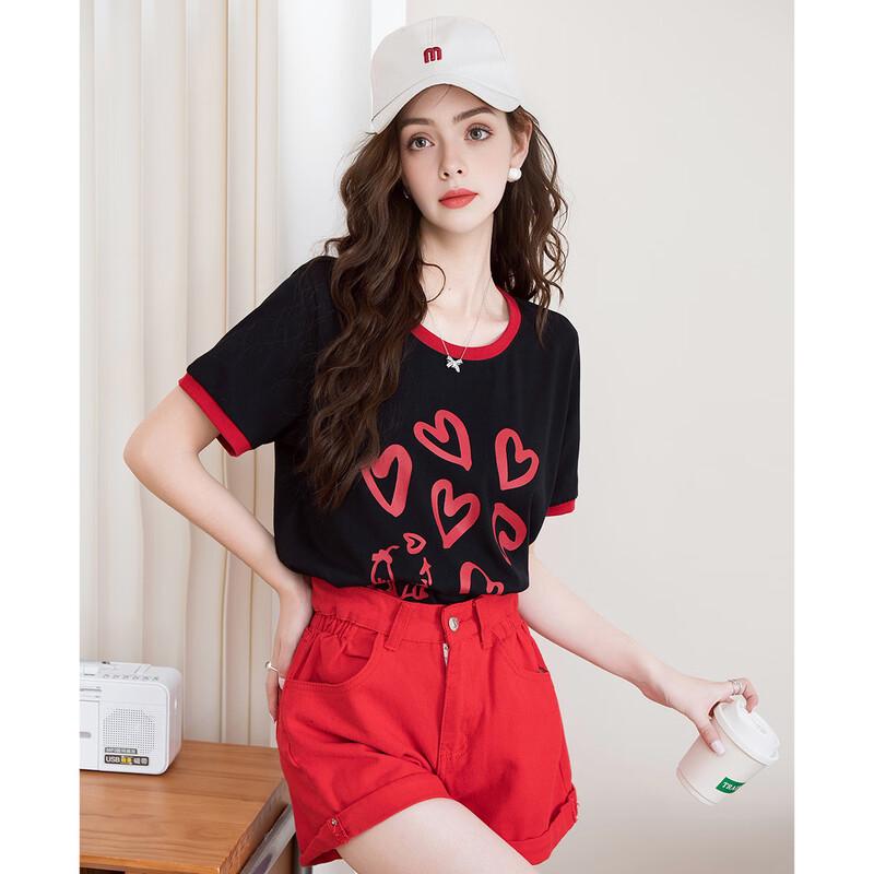 French Box Women s Color Block Print T-Shirt XL