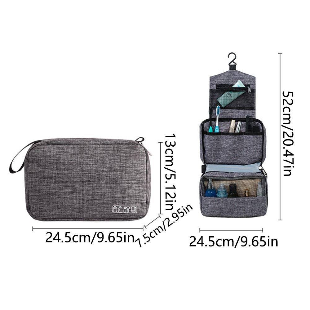 Water Resistant Men Toiletry Bag Oxford Cloth Makeup Organizer Travel Toiletry Containers  Women