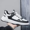 Spring new sports and leisure shoes low-top shoes leather men's thick baseplate shoes
