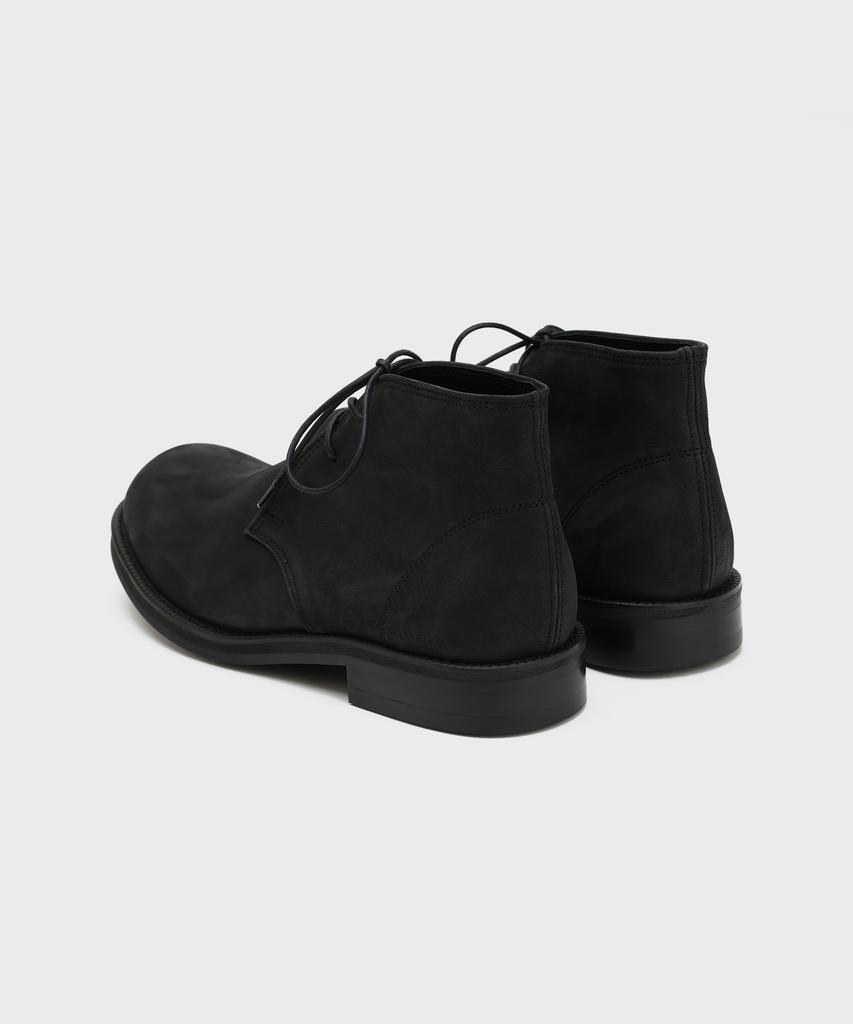 Firenze Atelier [Vibram] Ankle Line Solid Chukka Boots 2700 [Natural Black]