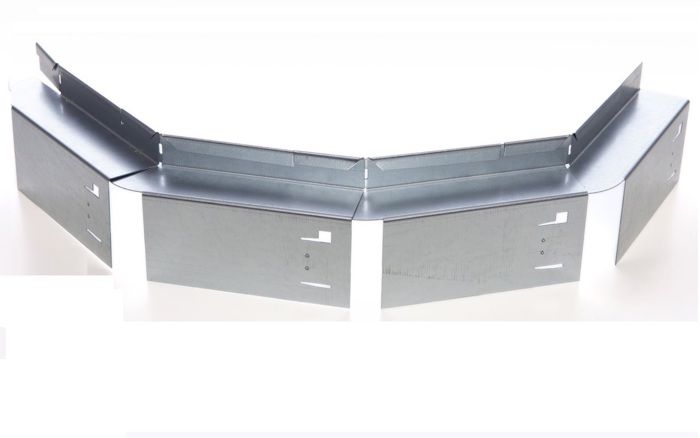 Angle extérieur pour bordure de jardin - ICH-ZAPFE.DE - 9,5 cm Galvanisé - Aluminium - Gris