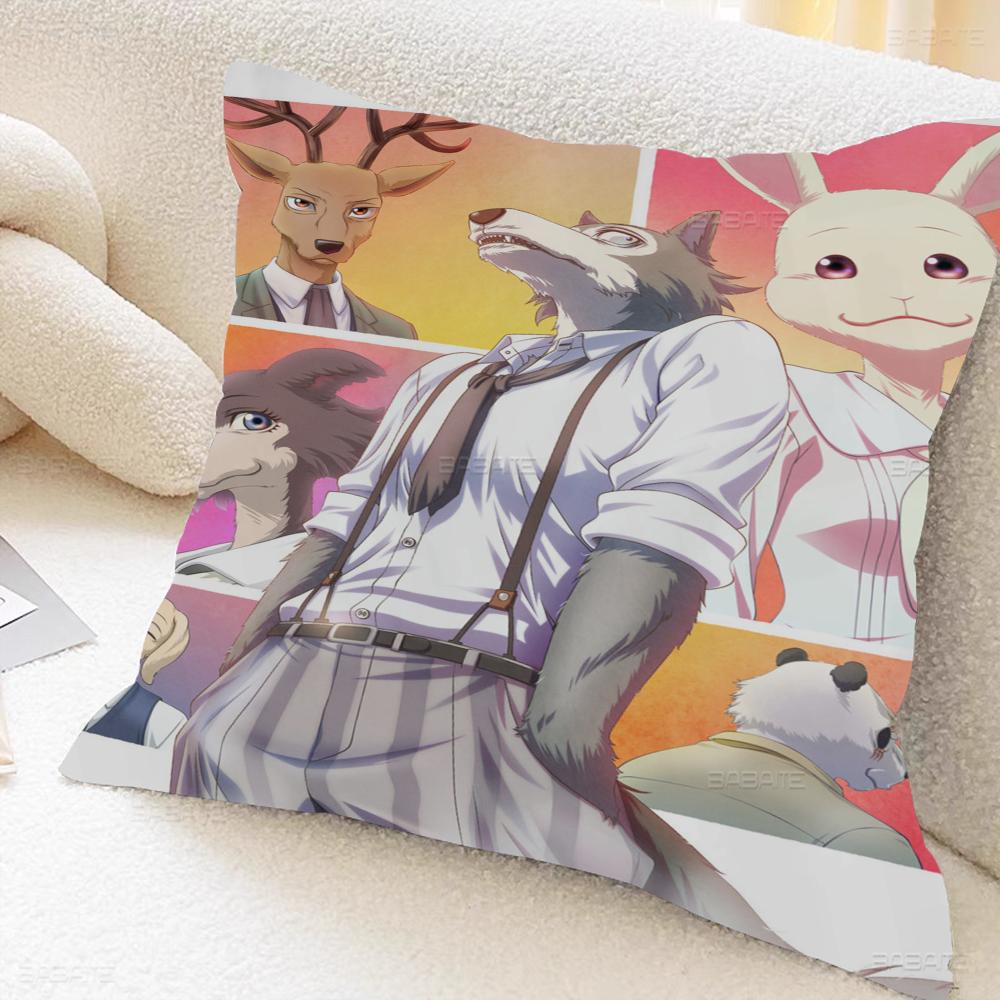 B-bEASTARS Cartoon Cushion Cover Car Throw Pillow Case For Sofa Car Christmas Gift 40x40cm 45x45cm