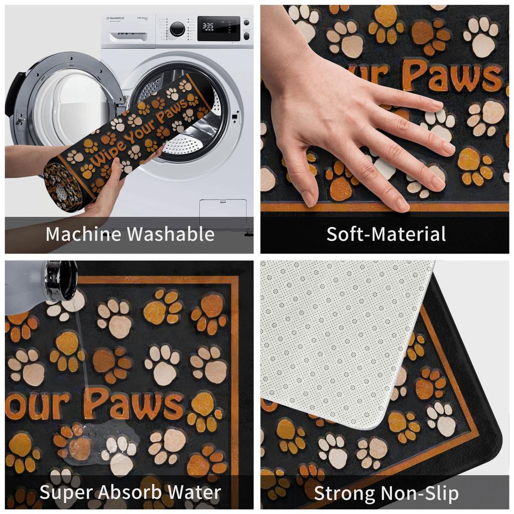 Wipe Your Paws Floor Door Bath Kitchen Mats Anti-Slip Outdoor  Doormat Garage Entrance Rug Carpet Footpad