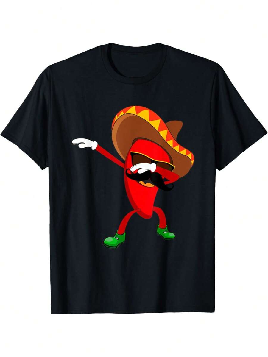 

Funny Dabbing Chili Mexican Pepper Dab Unisex T-Shirt XXL