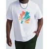 European Size Badminton Sport Print Men's Trendy Short Sleeve T-shirts, Comfy Casual Breathable Tops For Men's Fitness Training, Jogging