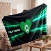 Coperta in Pile Personalizzata Werder Bremen FC con Logo Calcio, Testo Nome Personalizzato Morbida Calda Coperta da Divano per la Casa