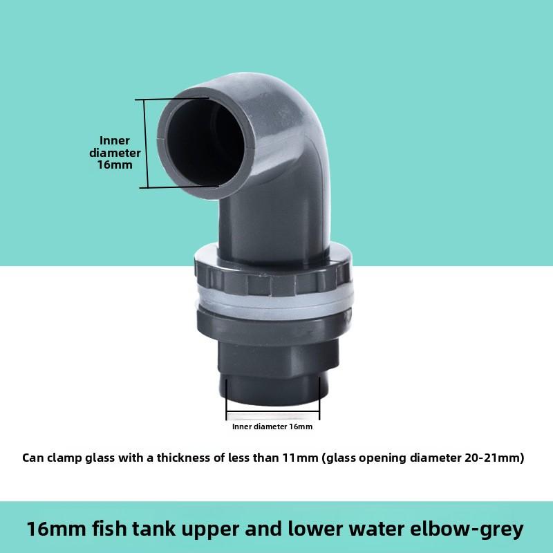 

1PC 5 Size Available PVC Pipe Aquarium Fish Tank Elbow Drainage Connectors Overflow Thread Water Tank Supply Home DIY Tube Joint