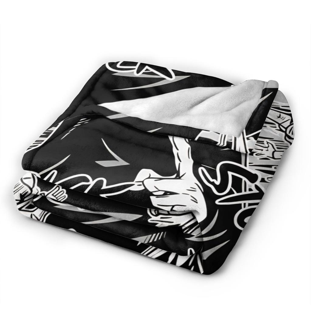 Anime Satoru Gojo Blanket  Airplane Travel Flannel Bedding Throws For Couch Chair Warm Custom Quality Bedspread Birthday Gift