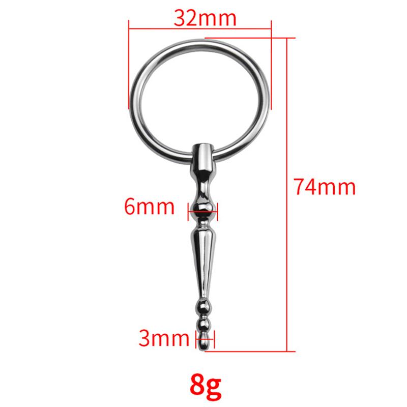 8/10mm Stainless Steel Metal Penis Plug Urethral Dilator Horse Eye Stick Male Masturbator Urethral Stimulation Sex Toys For Men