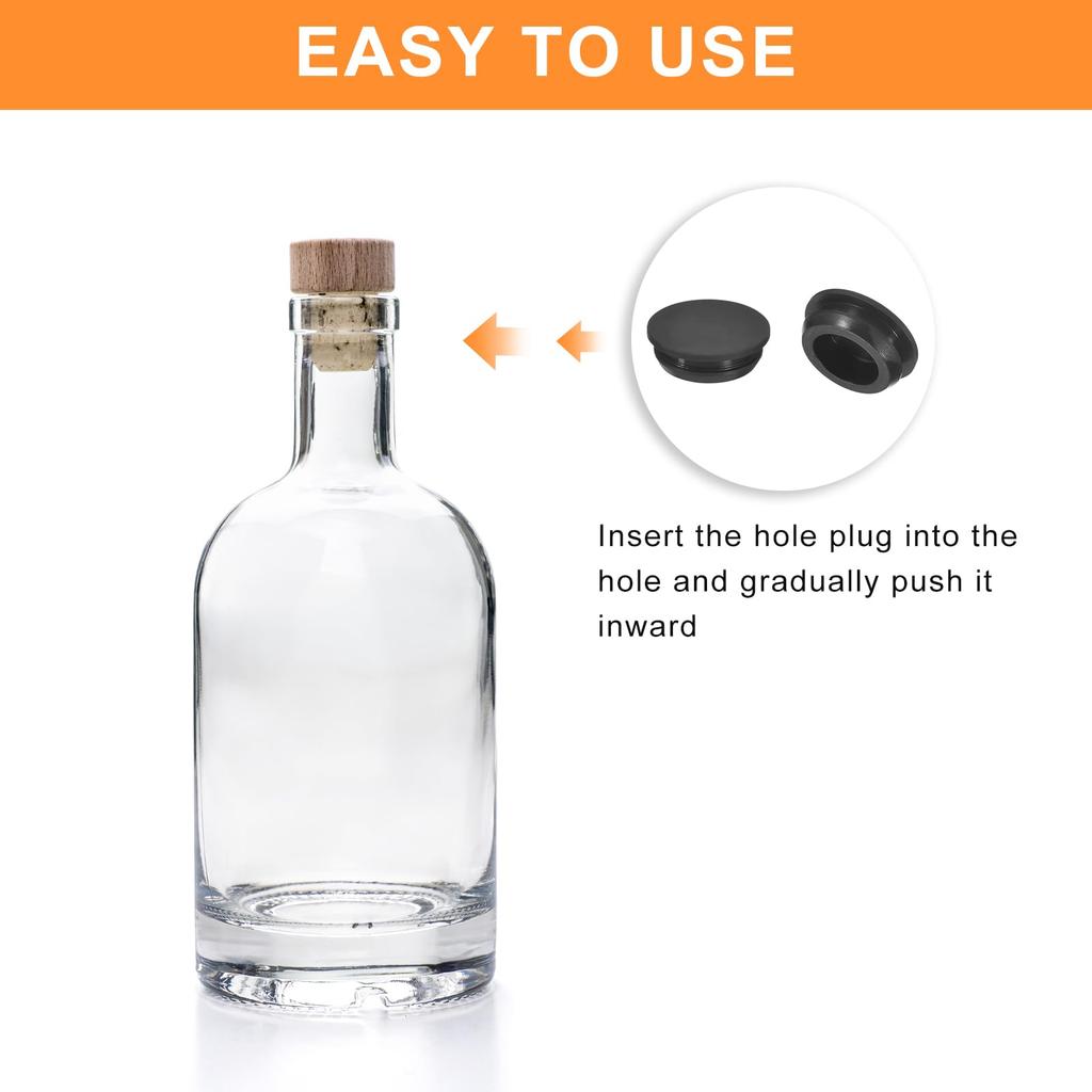 uxcell Silicone Stoppers, Rubber Stoppers, Compatible Diameters 0.6 - 0.6 Inches (14.5 - 15.5