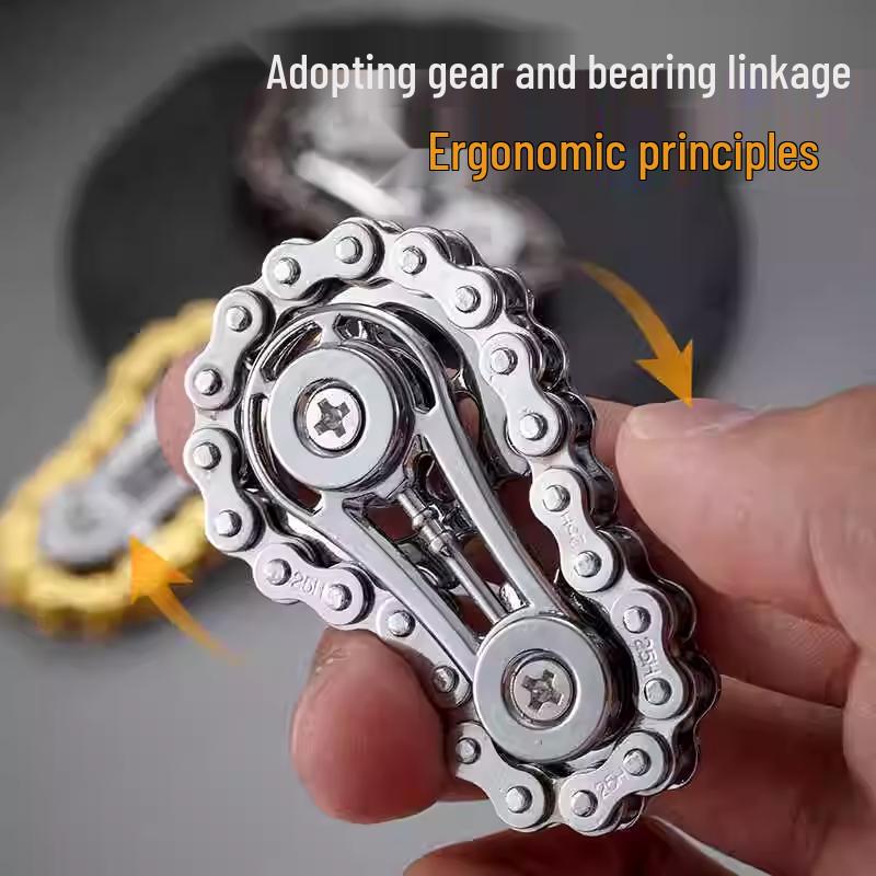 Creative Zinc Alloy Car Chain Fidget Spinner Gear