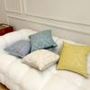 New Simple Pillows Morandi Color Geometric Jacquard Chenille Pillow Case Sofa Living Room Backrest