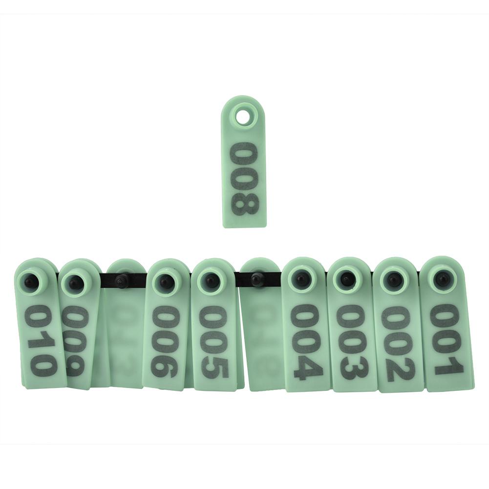 Viehzucht Ohrmarke Kunststoff 1 bis 100 Nummer Leuchtende Farbe Tieranhänger für Ziege Schaf Schwein Landwirtschaftliche Versorgung