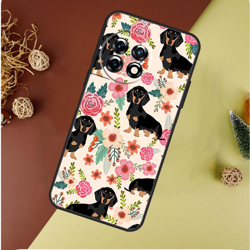 Sausage Dog Love For OnePlus 13 13R 12 12R 11 9 10 Pro 8T 9RT 10T 10R N20 N30 Nord CE 2 3 4 Lite Phone Case