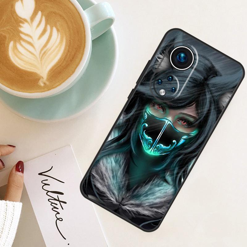 Anime Girl Mask For Honor Magic 8 Pro 6 7 Lite Case For Honor Win RT X9d X9c X9b X9a X8c X8b 200 400 50 70 90
