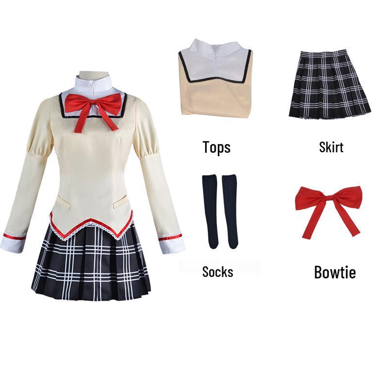 Ensemble Cosplay de Fille Magique Mami Tomoe - Comprend les Costumes de Madoka Kaname, Homura Akemi, Kyoko Sakura