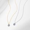 Blue Eye Necklace 925 Sterling Silver Zirconia Eyes Pendant Necklaces Trendy Link Chain Jewelry Gifts For Women Girls