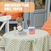 4 Rolls American Flag Toilet Paper, 3-Ply Patriotic Tissue for Bathroom Decor, 150 Sheets Per Roll, Ideal for Celebrations and Everyday Use