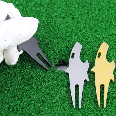 Divot-Werkzeug Feine Verarbeitung Rostfrei Galvanisiert Hai-Form Verschleißfest Reparatur Golfgrün Nicht verblassend Mehrzweck Golf Divot Reparaturwerkzeug