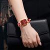 Sparkling Women Watch Ladies Bracelet Quartz Rhinestone Rectangular Dial Dress Faux Diamond Wristwatch for Elegant Jewelry Timepiece Eye-catching