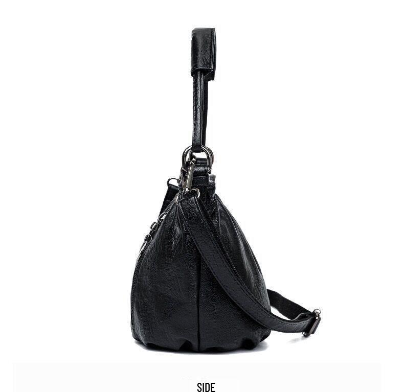 Genuine Leather Textured Women's Handbag - Small, Handheld, Crossbody, Free Shipping