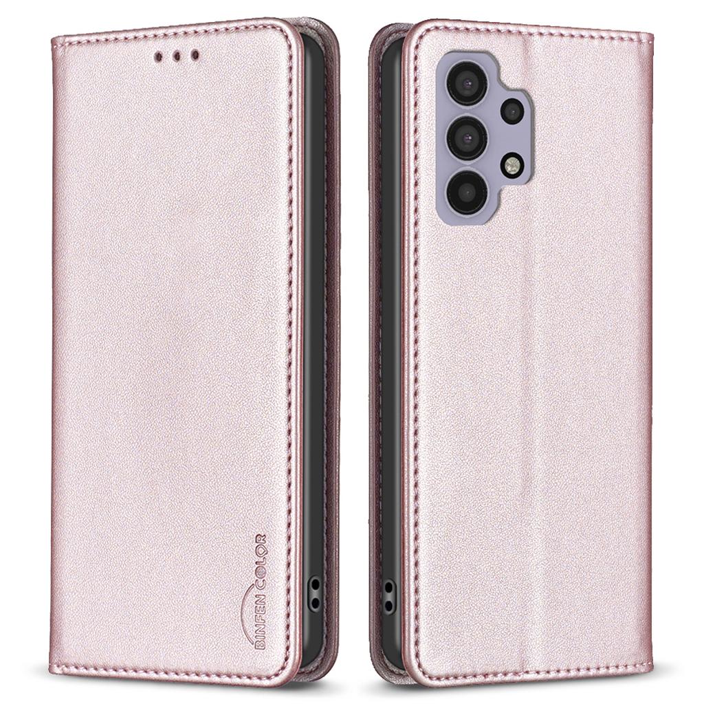 BINFEN COLOR BF18 Stand Case for Samsung Galaxy A32 5G/M32 5G Leather Phone Cover with Card Slots