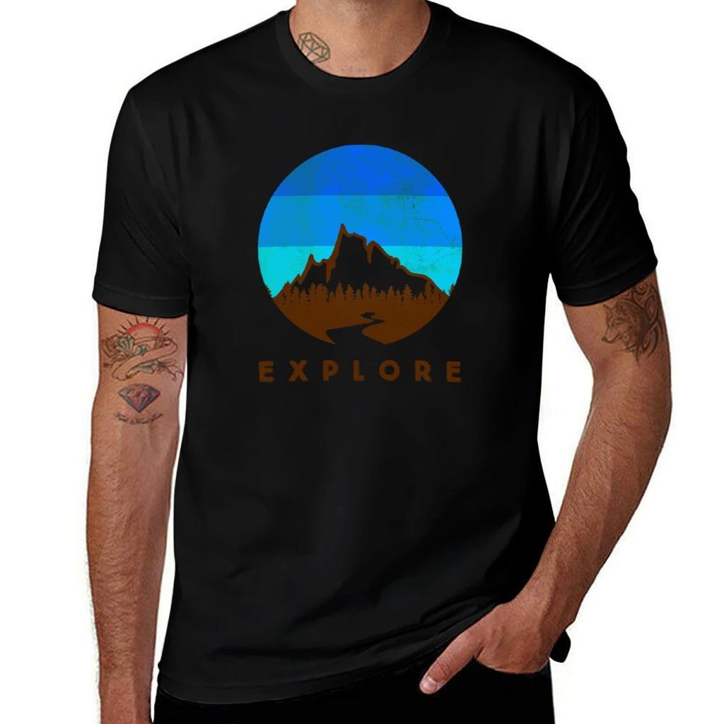 Explore the Great Outdoors blue TShirt Plus Size Loose Fit TShirt