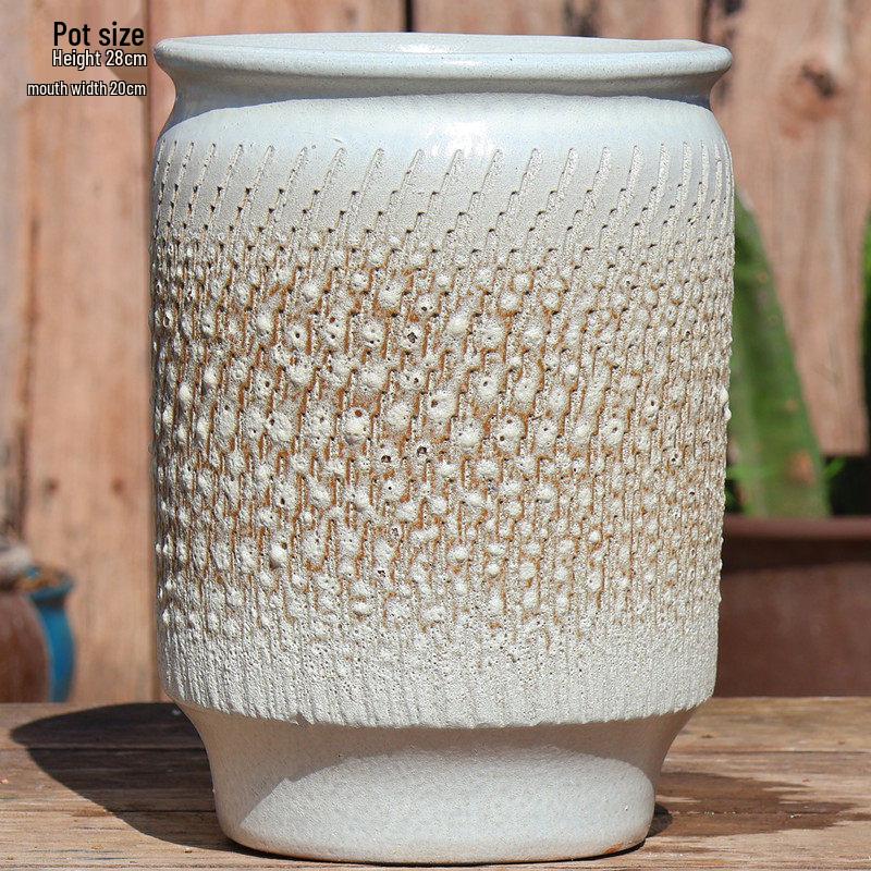 Handmade Large Purple Clay Ceramic Pot for Succulents and Bougainvillea – Breathable, Coarse Pottery Design for Living Room.