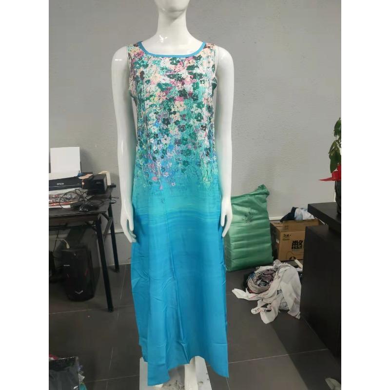 YYFS Damenmode Sommer Frühling Druck Ärmellos O-Ausschnitt Freizeitkleider