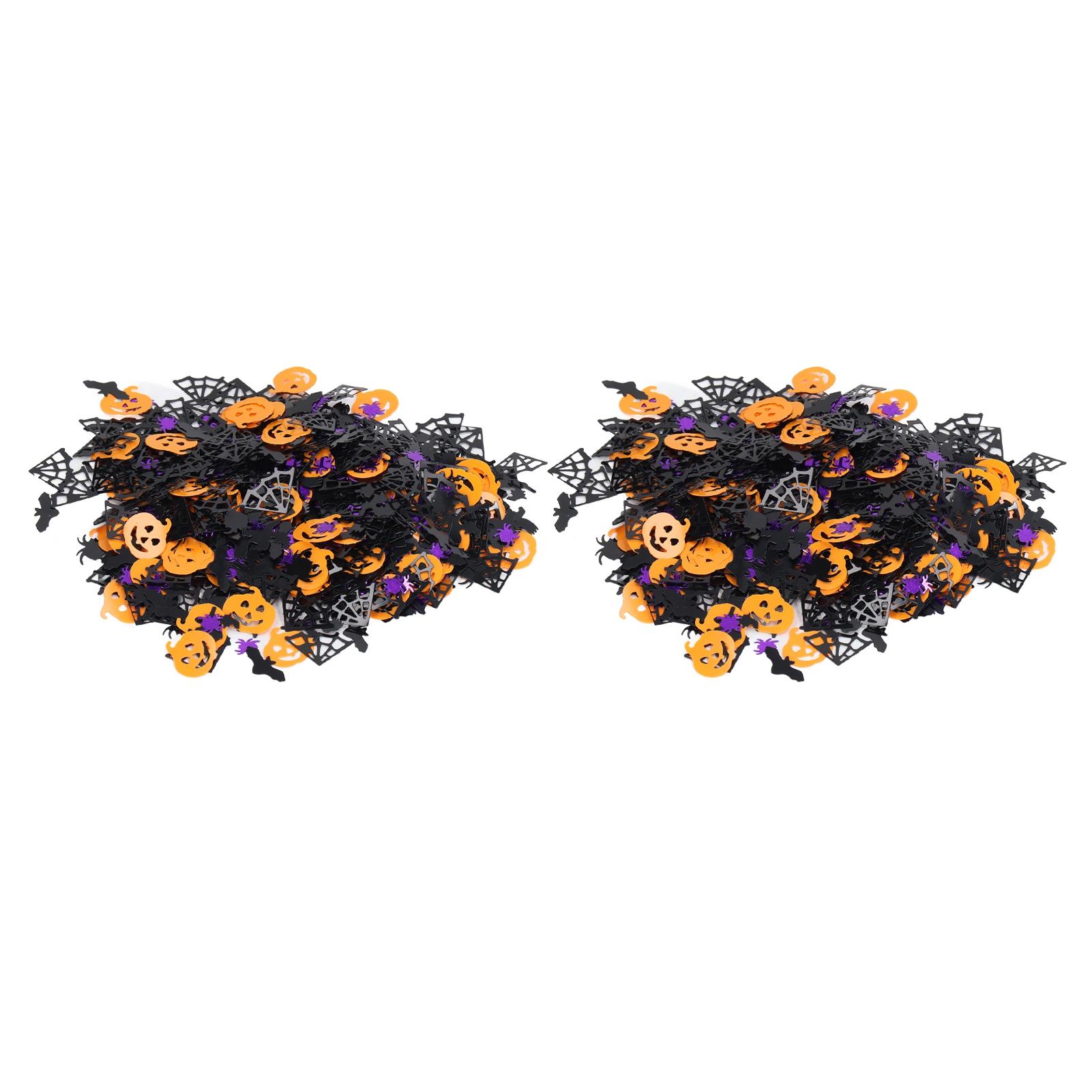200g Halloween Confetti Halloween Party Table Scatter Confetti Witch Bat Spider Pumpkin Glitter Confetti Decor HMS220721