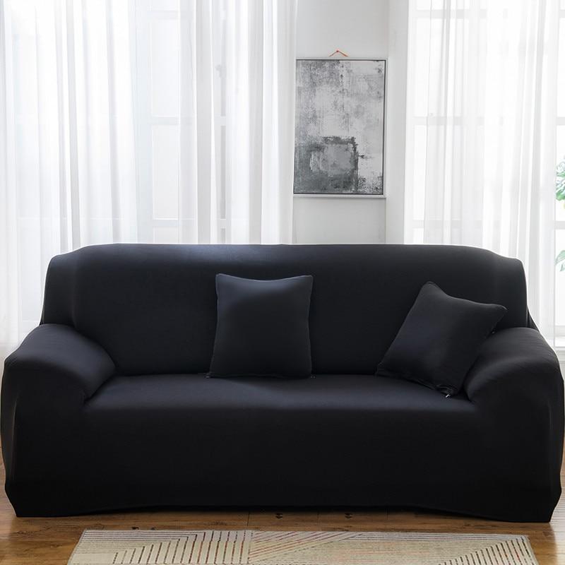 1PC einfarbige Sofabezüge für Wohnzimmer, elastischer Sofabezug, Eckcouchbezug, Sofahusse, Stuhlmöbelschutz, Heimdekoration