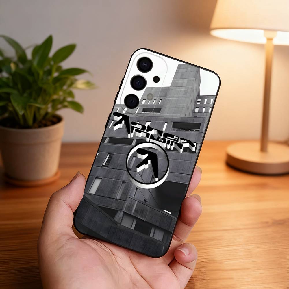 Aphex Twin Logo Art Phone Case For Samsung S26,S25,S24,S21,S22,S23,S30,Ultra,S20,Plus,Fe,Lite,5G Black Cover