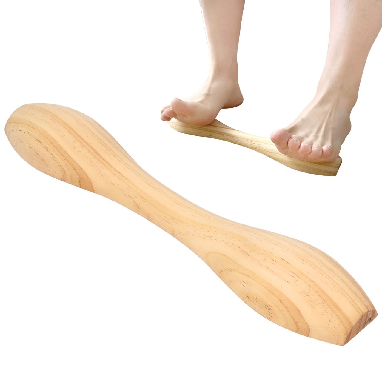

MEUMOTTO Green Bamboo Stepping Pad, Wooden [Addictive Feeling] Arch Design, Reflexology, Flat Feet Care, Natural Wood