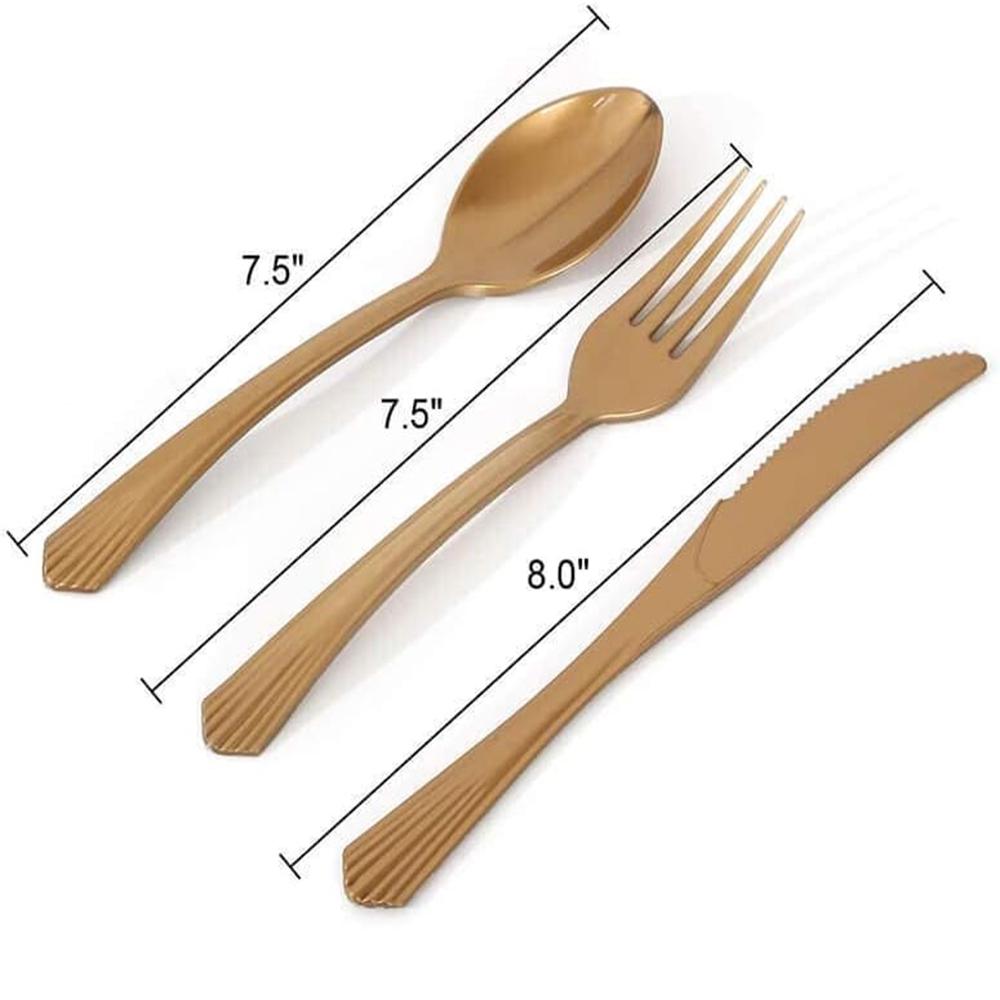 

Gold Party Tableware Set: Rose Gold Plates, Cups, Straws, and Cake Dishes