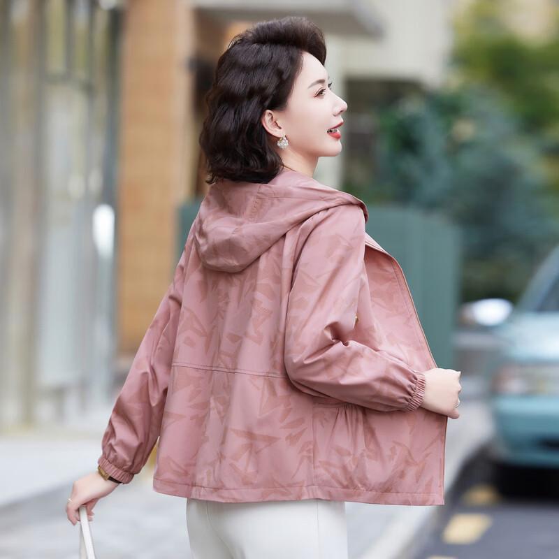 Middle-Aged Women's Lightweight Hooded Jacket