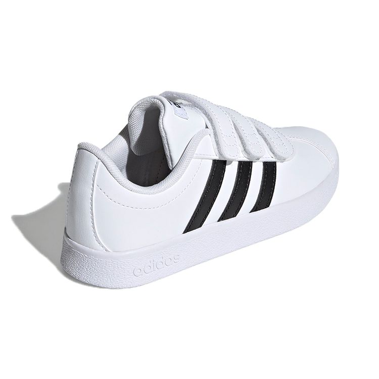 Adidas Vl Court 2.0 Comfortable Lightweight Low-Top Kids Skate Shoes Kids Sneakers White Black DB1837