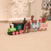 Hand Carved Wooden Holiday Train Display Toy Ornament For Seasonal Home Decoration And Decorative Kids Room Accent