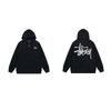 Mens Hooded Zip-Up Fleece-Lined Sweatshirt With Letter Print Casual Oversized Pullover Winter Jacket