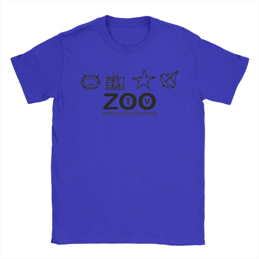 Men TShirt U2 Zoo TV Unique 100 Cotton Tee Shirt Short Sleeve T Shirts Round Neck Clothing Gift Idea