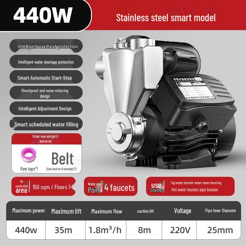 Intelligent Whole House Automatic Water Booster Pump for Bathrooms & Solar Showers