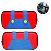 HUIKKJP Switch Case Large Capacity Organic EL Storage Bag Lightweight Portable Travel Small Item Available (OLED Mario Denim Red)